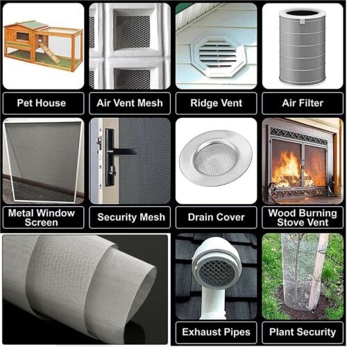 Stainless Steel #30Mesh -Size:15.7"x47.2" SS304 Wire Mesh Screen, - Image 8