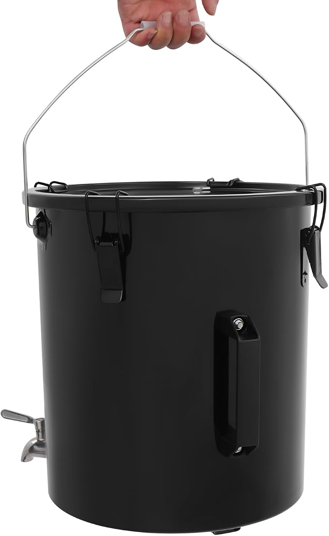 Fryer Oil Container With Filter, 6 Gallon Bucket With Lid, Strainer Bag - Image 4