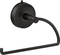 DGYB Suction Cup Hand Towel Ring Black Hand Towel Holder for Bathroom Wall SUS 304 Stainless Steel Kitchen Towel Hanger