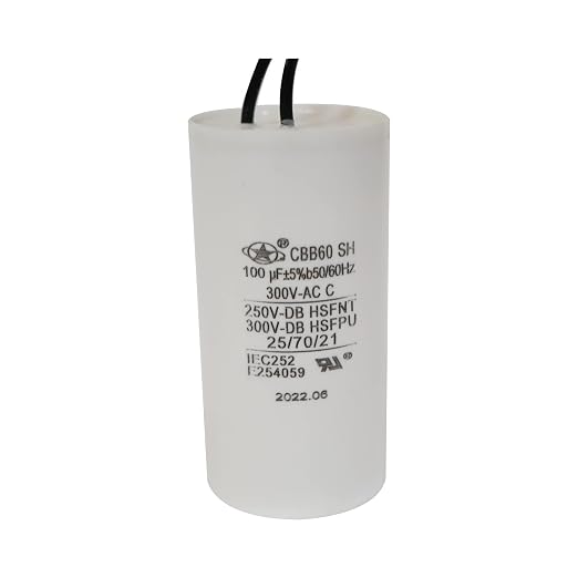 CBB60 Operating Capacitor 100uF 300V AC 2-Wire 50/60Hz, Used by Yancheng+Yatai