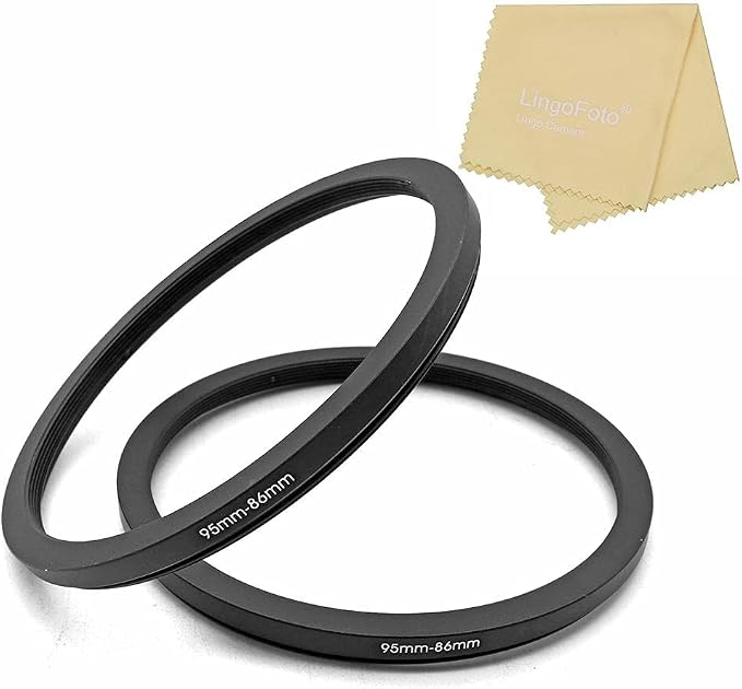 95 to 86mm Metal Step Rings/ 95mm to 86mm Step Down Ring Filter Ring Adapter by LingoFoto