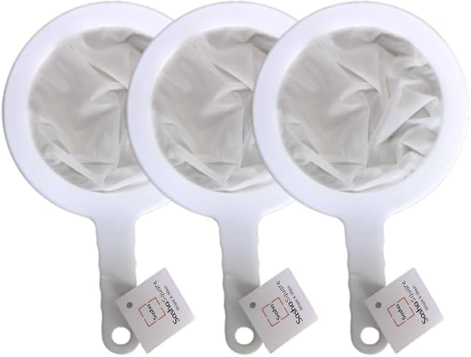 Kitchen Ultra-Fine Nylon Mesh Strainer Plastic Sieve Fine Mesh Filter Spoon by SashaSquare