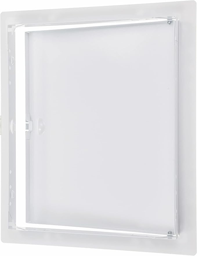 10" x 12" White Metal Access Door. Shaft Access Panel for Plumbing, Electricity, Heating, Alarm.