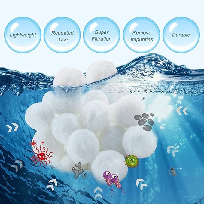 3 lbs Pool Filter Balls Eco-Friendly Fiber Filter Media - Image 3