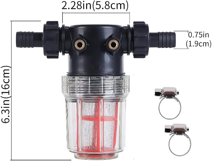 3/4''1/2''hose barb filter, sedimentation filter accessories - Image 4