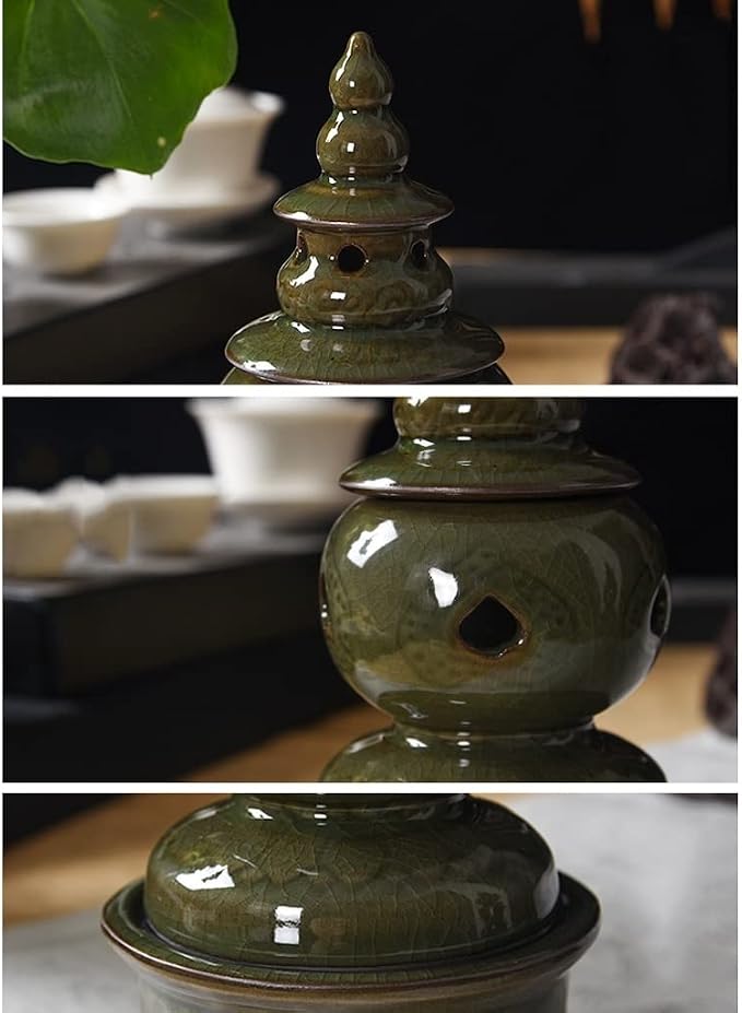 Incense Burner Sandalwood Stove Celadon Incense Stove Incense Road Retro - Image 3
