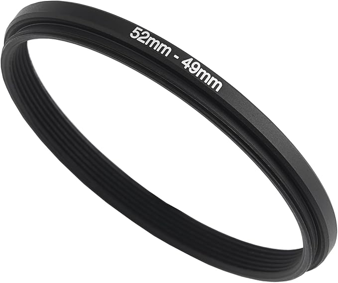52mm to 49mm Step-Down Ring Filter Adapter, Metal Ring Step-Down Rings Adapter by BETUYESS