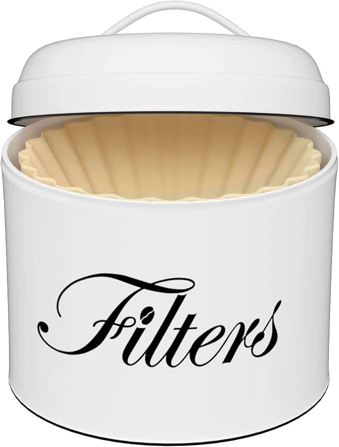 Coffee Filter Holder, Round CoffeeFilter Container by CORTNK