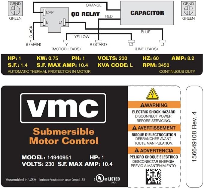 Red Lion RLCB10-230 1-HP 230-Volt VMC Control Box - Image 7