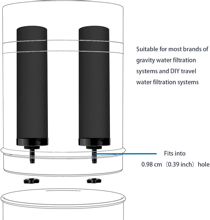 Huining 2PCS Black Water Filters - Image 4