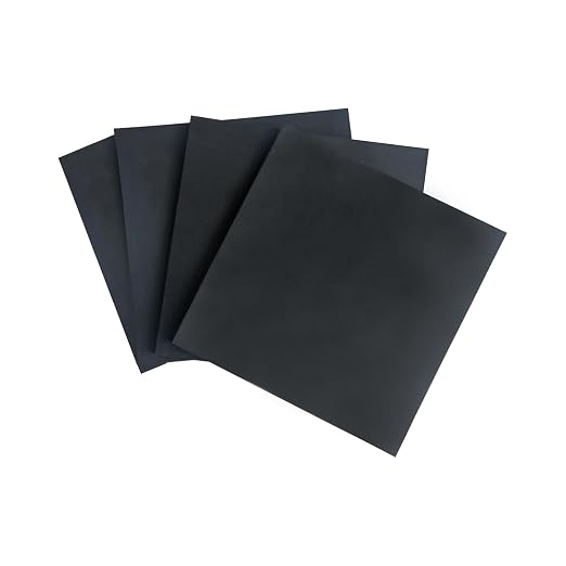 4 Pieces Anti Vibration Pads 1/4 in Thick X 4 in X 4 in, Neoprene Rubber Pads by ZSUCUN