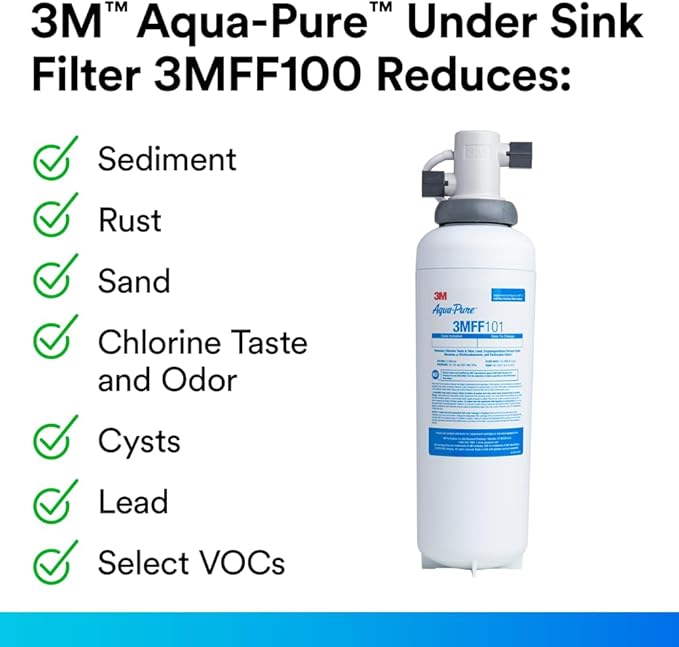 3M Aqua-Pure 3M FF100 Under Sink Drinking and Cooking Water Filter System - Image 6