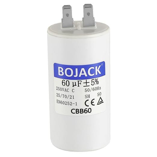 BOJACK CBB60 60uF±5% 250 Volt 50/60Hz AC Capacitor Round Run Start Capacitor by BOJACK