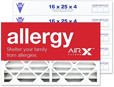 AIRx Filters 16x25x4 Air Furnace Filter MERV 11 Allergy, & Pet Dander, Pleated by AIRXFILTERSWICKEDCLEANAIR