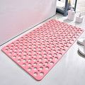 Casa and Beyond Shower Mat,Non Slip Bath Mat and Shower Mat with Suction Cups and Drain Holes,Bathroom Mat Easy to Clean Soft Machine Washable,Bathtub Mat Easy Dry&Cut (Pink,35" x 24"(Rectangular))