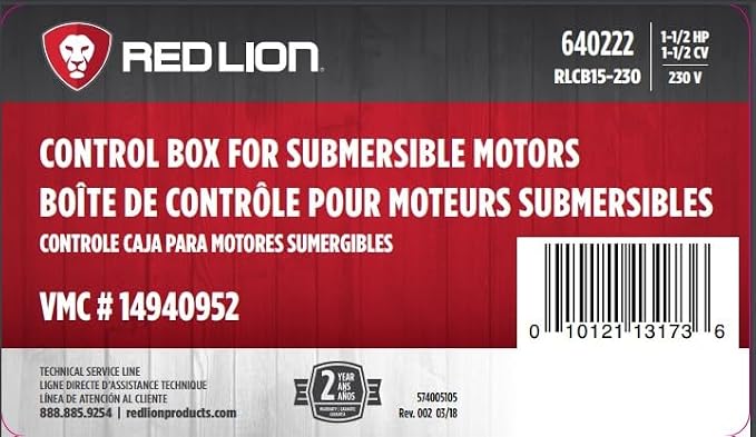 Red Lion RLCB15-230 1.5-HP 230-Volt VMC Control Box - Image 7