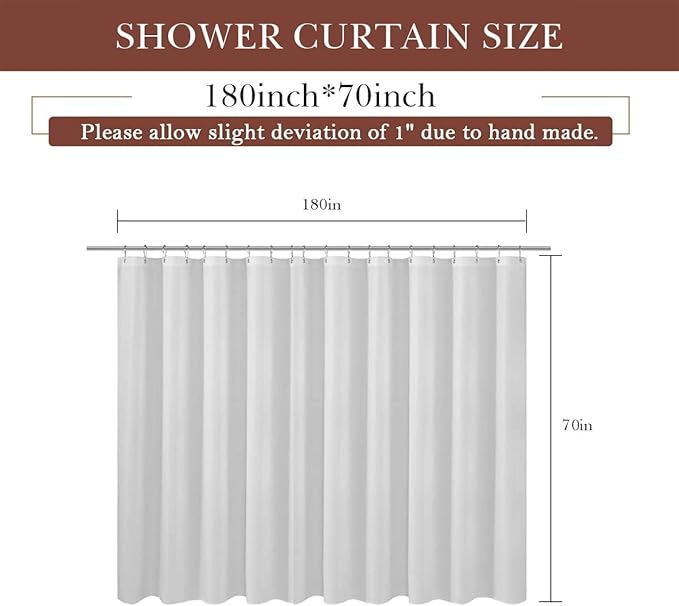 zokyer Clawfoot Tub Shower Curtain Wrap Around Claw Foot Surround Round Clear Liner 180x70 Inch Extra Wide Oval Translucent Transparent Bathroom Decor PEVA Vinyl Hook 31 Pack