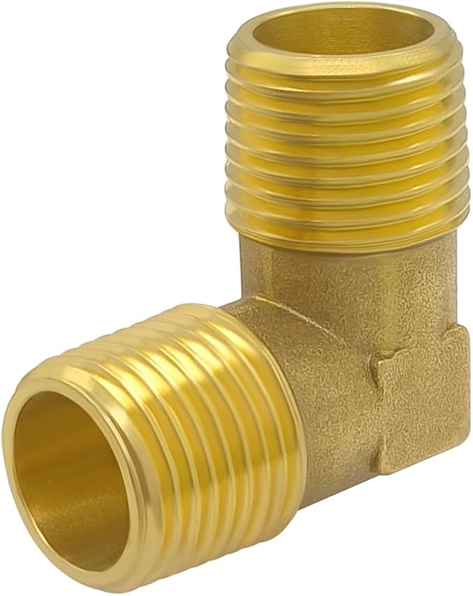 Hooshing 2PCS 90 Degree Street Elbow 1/2" NPT Male to 1/2" NPT Male Solid Brass - Image 4