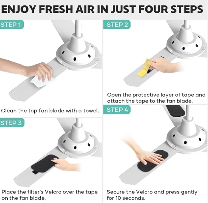 10 Pack Ceiling Fan Blade Filters - Image 4