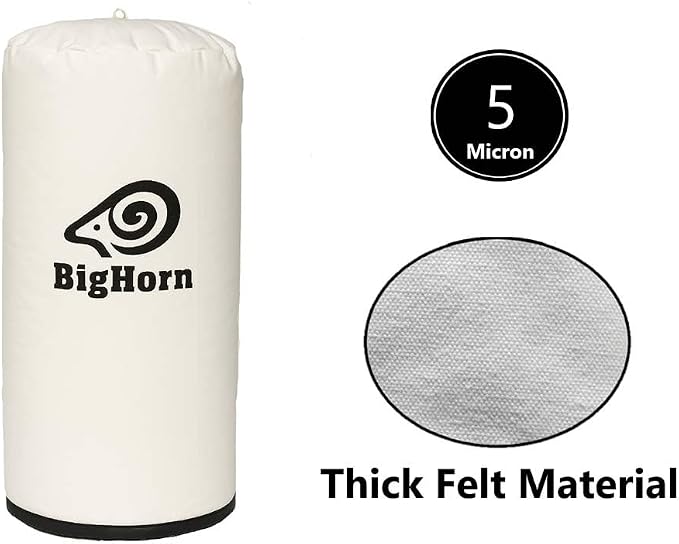 Big Horn 11769 20 Inch Dia 5 Micron Dust Filter Bag 20 Inch x 47 Inch Long - Image 3