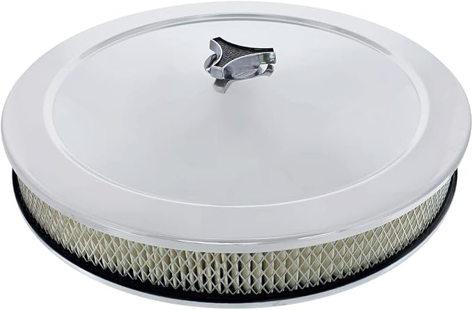 United Pacific S1108 14" Chrome Round Air Cleaner Assembly by UnitedPacific
