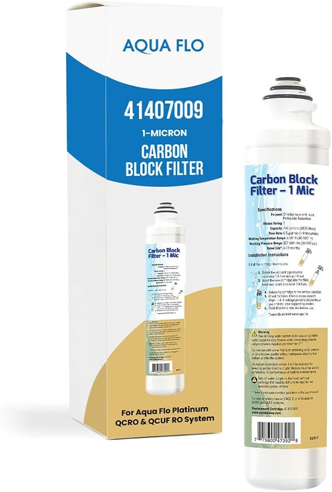 Aqua Flo Carbon Block Filter 1 Micron 41407009 – Quick-Change Replacement by espwaterproducts