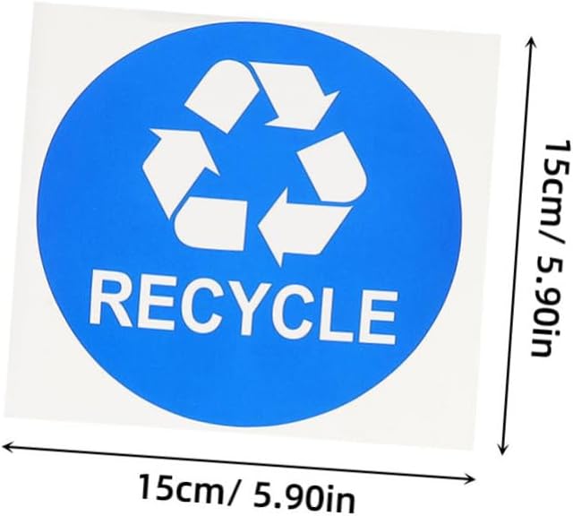 8pcs Trash Can Stickers for Waste Sorting Garbage Classification Decals Black - Image 2