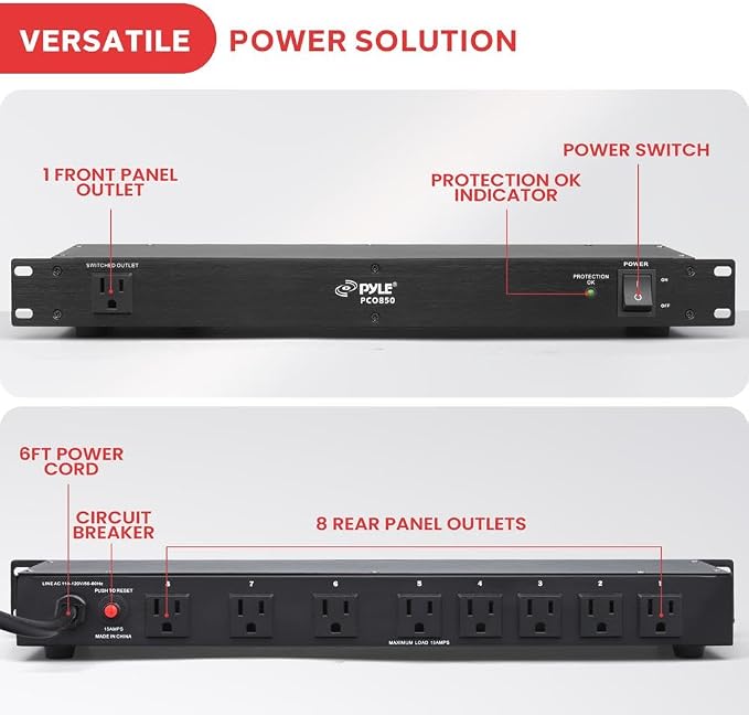 Pyle 150J Surge Protector Power Strip - Image 2