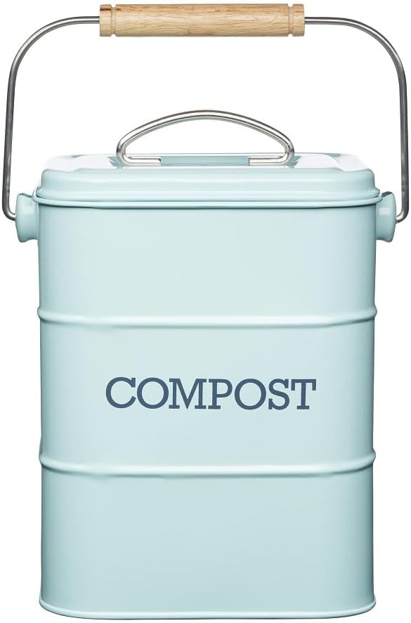 Kitchen Craft Living Nostalgia Vintage Blue Compost Bin LNCOMPBLU by KitchenCraft