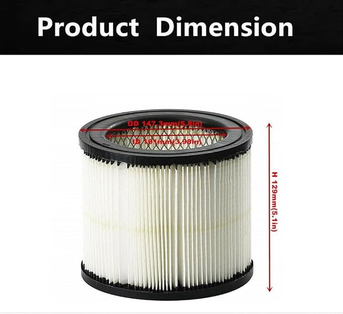 1PACK Ruiqiwei CMXZVBE38752 Cartridge HEPA Filter compatible - Image 2