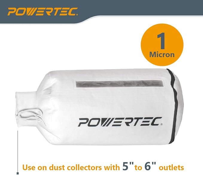 POWERTEC 70334 Dust Filter Bag for Wall Mount Dust Collectors, 1 Micron - Image 4