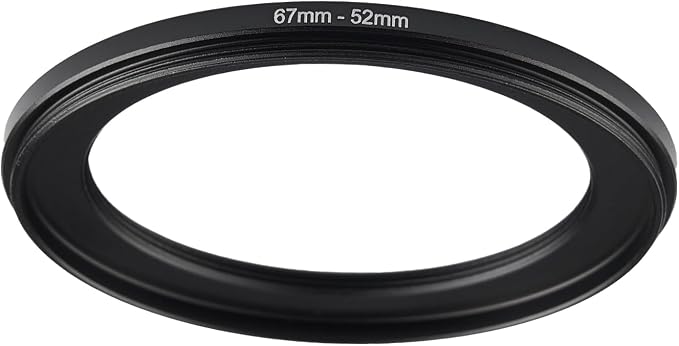 67mm to 52mm Step-up Adapter Rings Filter Adapter Black Metal Step Down Filter by Unknown