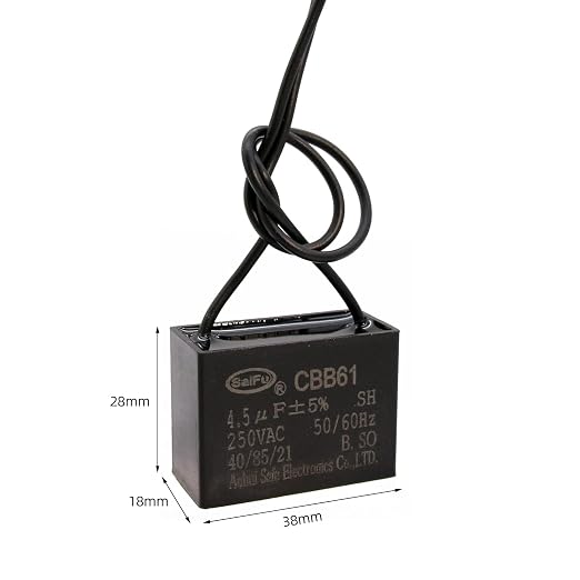 CBB61 Capacitor 4.5uf 250V AC Ceiling Fan 2 Wire 50/60Hz - Image 2