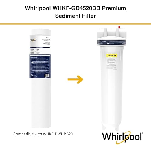 Whirlpool 20" x 4.5" Whole House Water Filter Housing, NSF Certified System - Image 6