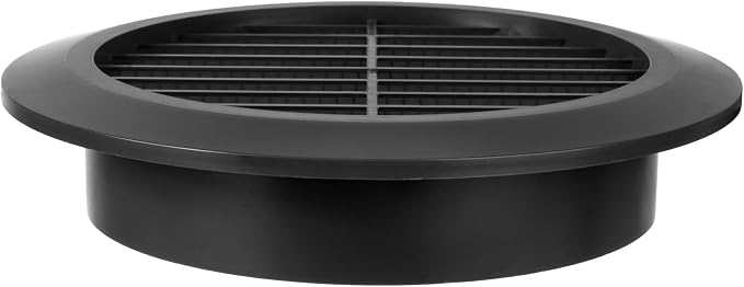 Black 4" Inch Round Ventilation Grille - Image 7