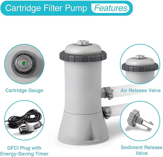INTEX C1000 Krystal Clear Cartridge Filter Pump - Image 2
