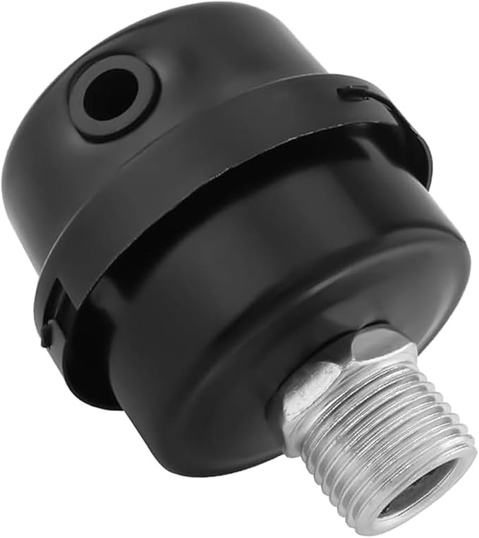Air Compressor Silencer Filter, 1/2" Thread, 20mm Metal Noise Muffler, by Zwelocy