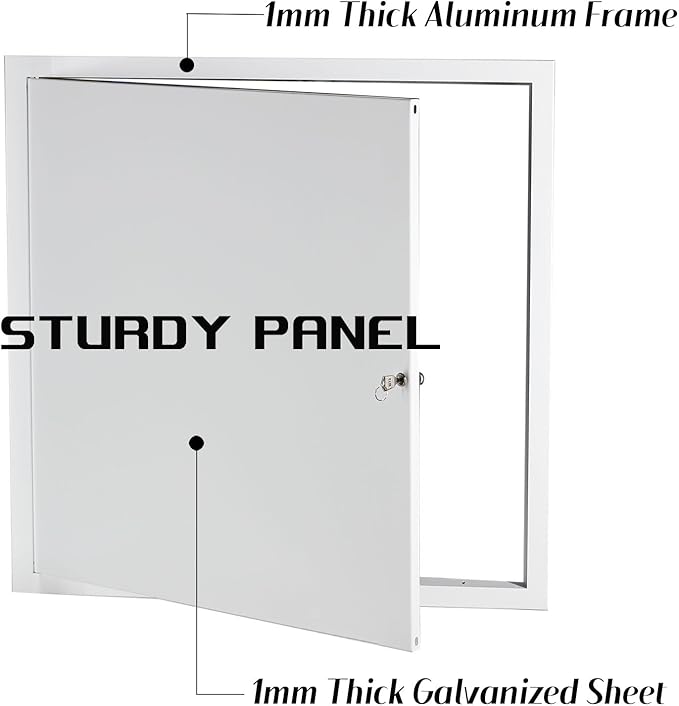 Access Door 24x24 Drywall Access Panel 2Pack Thickened 1mm for Drywall, Attic Door, Ceiling with Key (24X24 inch, Traditional, 2, AD24241MM-2)