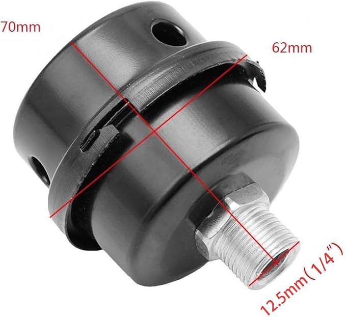 Air Compressor Parts Metal Air Compressor Intake Filter Noise Muffler Silencer - Image 2
