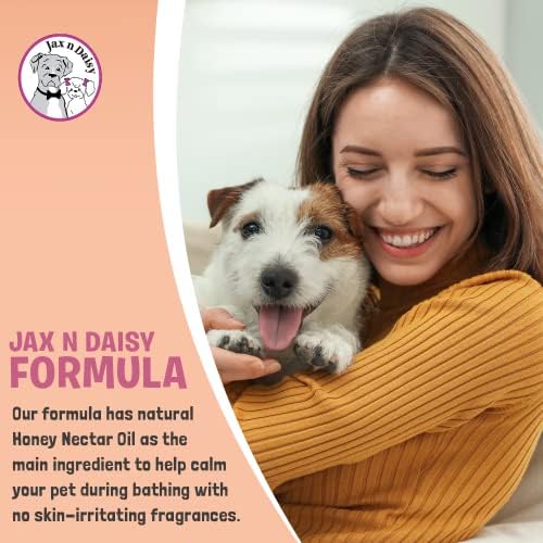 Jax n Daisy Honey Shampoo for Dogs Dog Shampoo for All Kinds of Breed Puppy w Honey Nectar Coconut Avocado Argan Oil pet with Lght Scent Furry Freshness