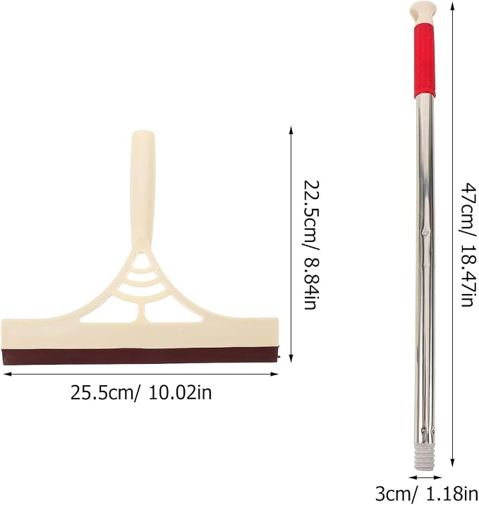 Window Cleaner Squeegee with Scraper, Khaki Color, - Image 2