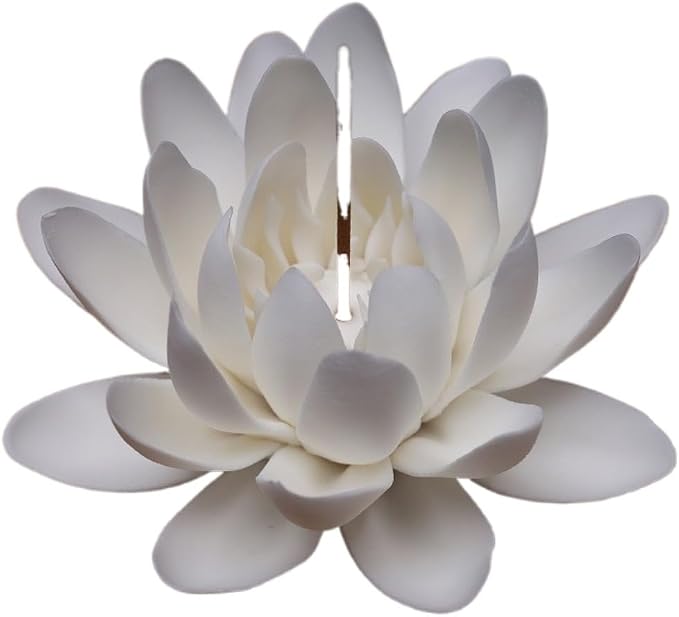 Ceramic Handicraft Stick Incense Burners Simulation Lotus Incense Holder by FIYOEO
