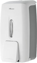Soap Dispenser Wall Mount Adhesive Commercial Soap Dispenser 800ml No Drill Hand Sanitizer Dispenser for Bathroom Support Liquid and Gel,White-PN9088