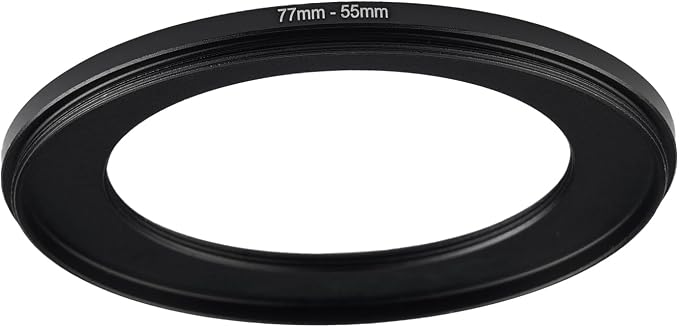 77mm to 55mm Step Up Ring Filter Adapter Black Metal Step up Adapter Rings by Unknown