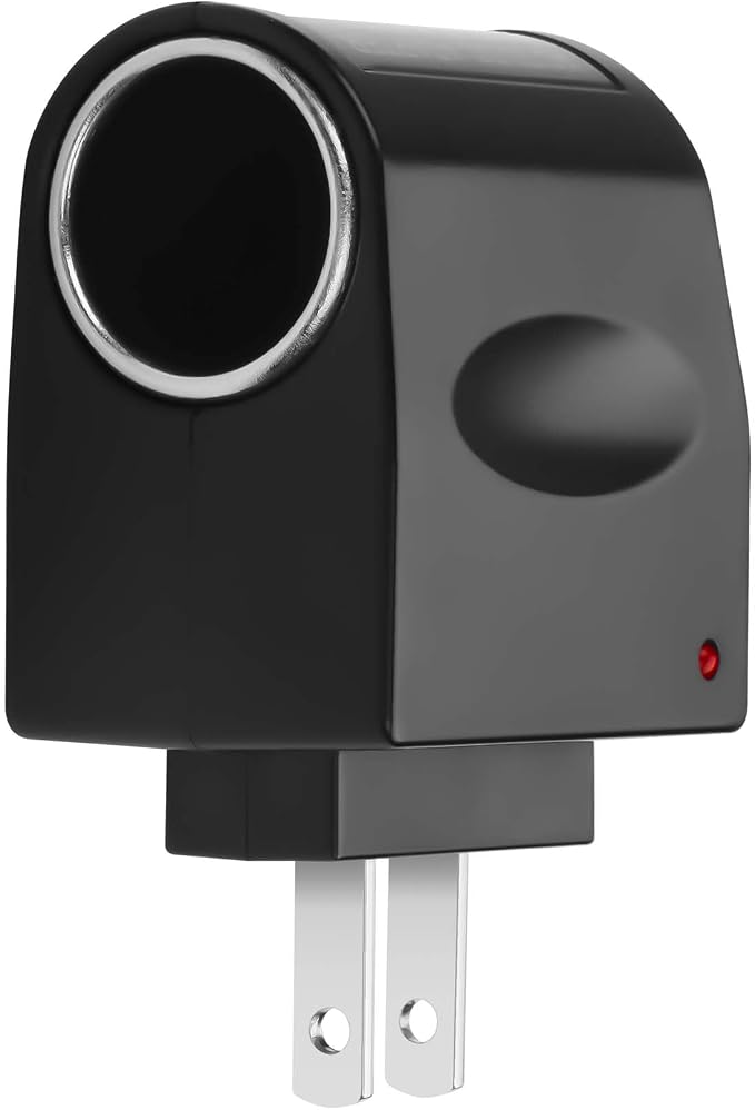 CERRXIAN AC to DC Adapter Wall Plug to 12V 18W Cigarette Lighter Converter by CERRXIAN