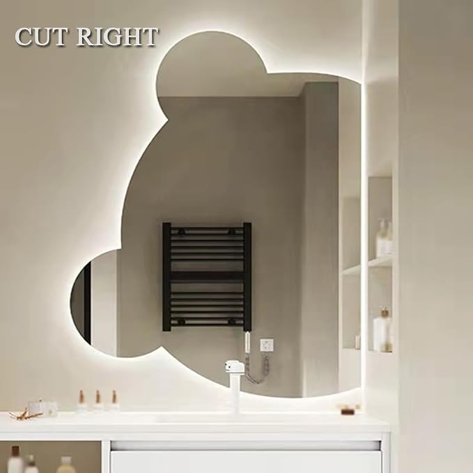 LTSRLL LED Vanity Mirror Cute Bear Decorative Mirror - Image 3