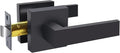 Passage Door Lever, Matte Black Interior Door Handles for Hallway& Closet Heavy Duty Non-Locking Lever Sets Keyless Door Knobs Lockset for Right & Left Side Door, 1 Pack
