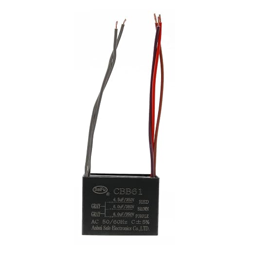 CBB61 Capacitor 4.5uf+6uf+6uf 350V AC Ceiling Fan 5 Wire 50/60Hz by AKZYTUE