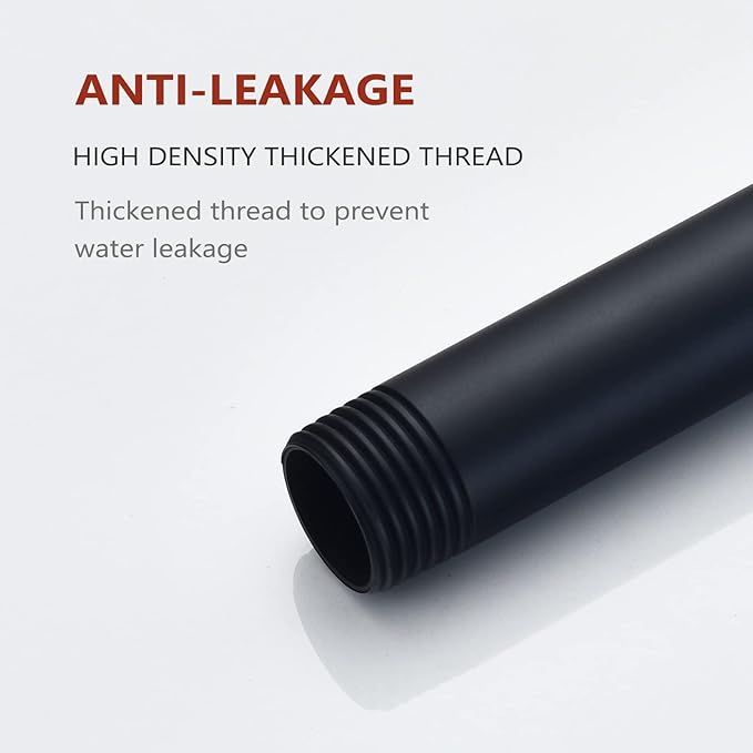 Wall Mounted Extention Shower Arm (Sold with Shower Arm Flange) for U4993-BL 6-inches, Matte Black