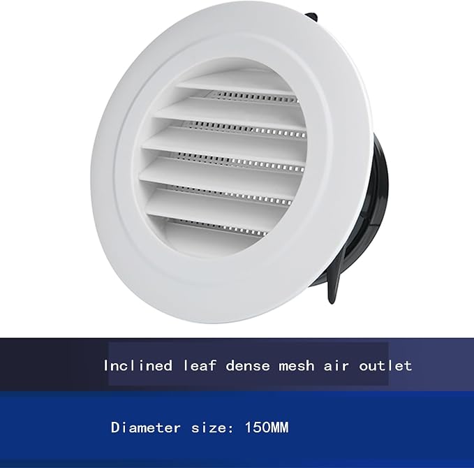 High-Efficiency Fresh Air System Accessories, 75mm Round Black and White ABS - Image 2